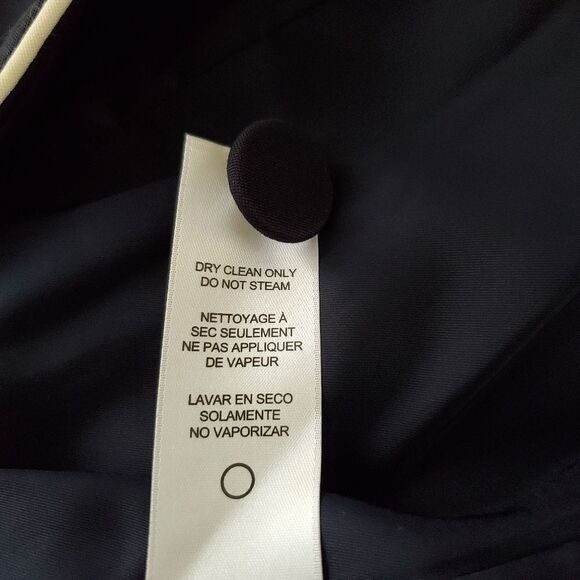 FRAME Contrast Piping Cropped Blazer sz 6 in Navy - Picture 12 of 12